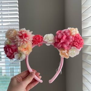 Pink Floral Minnie Mouse Ears